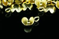 KG-131 Thai karen hill tribe silver 6 gold vermeil flower wild charm