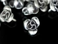 KA-102 thai karen hill tribe silver 4 flower wild charm