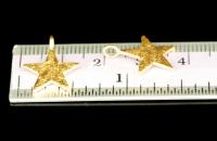 KG-068 thai karen hil tribes silver 4 gold vermeil die cut star shape charm 14.0 mm.