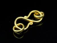 KG-192 24k gold vermeil 4 plated thai karen hill tribes handmade silver tribesman style plain S. clasp