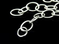 KL-042 Thai karen hill tribe handmade silver 24 Inches white oval link chain