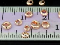 KZ-077 24K rose gold vermeil thai karen hill tribe handmade silver 20 small free form bead 