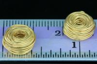 KG-213 24K gold vermeil Karen hill tribe handmade silver 2 wire erap bead