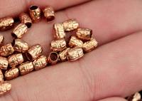 KZ-252 Thai karen hill tribe handmade silver 30 rose gold vermeil small seed bead