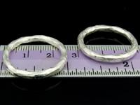 KA-106 Thai karen hill tribe handmade silver 1 hammered round hoop