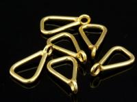 KG-348 24K gold vermeil 4 Silver plain wire triangle drop shape charm