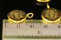 KG-613 24K gold vermeil thai karen hill silver 1 heart print round charm