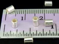 KC-021 Thai karen hill tribe handmade silver 20 plain short tube bead 