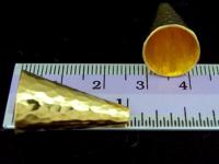 KG-144 24K gold vermeil 1 thai karen hill tribes handmade silver hammered cone cap 