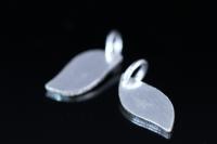 5KH-025  thai karen hill tribe handmade silver 4 small leaf shape charm