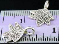 5KH-016 Thai karen hill handmade silver 4 small leaf charm