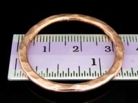 KZ-120 24K rose gold vermeil thai karen hill tribe handmade silver 1 large hammered round hoop