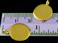 KG-136 24K gold vermeil 1 thai karen hill tribes handmade silver smooth disc charm 