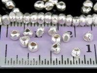 KJ-023 Thai karen hill tribe handmade silver 40 mini facet bead