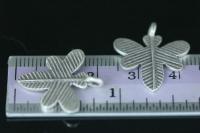 5KH-032 Thai karen hill tribe silver 2 leaf of dragonfly shape charm