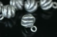 3KH-050 Thai karen hill tribe silver 4 michelia round shape charm