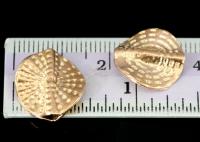 KZ-226 Thai karen hill tribe handmade silver 2 rose gold vermeil hammered round disc bead