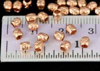 KZ-251 Thai karen hill tribe handmade silver 50 rose gold vermeil small seed bead