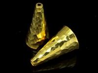 KG-144 24K gold vermeil 1 thai karen hill tribes handmade silver hammered cone cap 