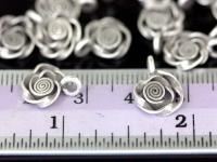 KA-010 thai karen hill tribe silver 6 swirl wire flower shape charms