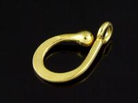 KG-095 24K gold vermeil Karen hill tribe handmade silver 3 plain water drop shape charm 