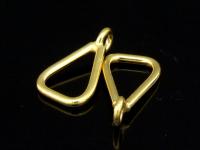 KG-348 24K gold vermeil 4 Silver plain wire triangle drop shape charm