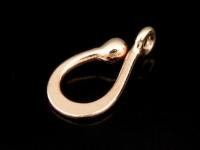 KZ-072 24K rose gold vermeil thai karen hill tribe handmade silver 4 water drop wire charm 