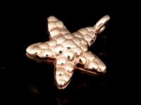 KZ-088 24K rose gold vermeil thai karen hill tribe handmade silver 2 small starfish charm