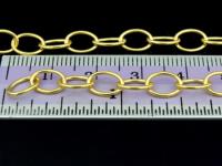 KG-442 24K gold vermeil Karen hill tribe handmade silver 24 Inches oval link chain