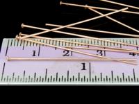 KZ-166 24K rose gold vermeil thai karen hill tribe handmade silver 20 round flat headpin 