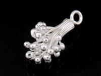 4KH-015 Thai karen hill tribe handmade silver 2 bunch wild grape charm