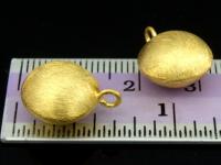 KG-454 24K gold vermeil Karen hill tribe handmade silver 2 bruhs puffy round charm