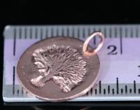 KZ-254 thai karen hill tribe handmade silver 2 rose gold vermeil tree stamp round disc charm