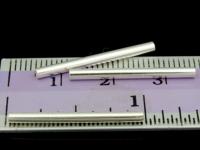 KC-009 Thai karen hill tribe handmade silver 10 plain straight tube bead