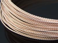 KX-018 24K rose gold vermeil thai karen hill tribe handmade silver triple twist wire 22 Gauge dead soft 10ft.