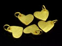 KG-467 24K gold vermeil Karen hill tribe handmade silver 4 satin puffy round charm