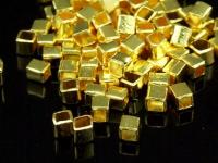 KG-304 24K gold vermeil Karen hill tribe handmade silver 50 mini cubic bead 