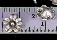 4KH-028 Thai karen hill tribe silver 2 small wild flower charm