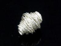 KS-037 Thai karen hill tribe handmade silver 2 Twist wire wrap bicone bead