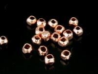 KZ-097 24K rose gold vermeil thai karen hill tribe handmade silver 50 mini facet bead