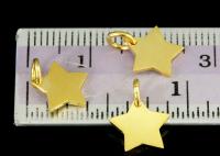 KG-570 Thai karen hil tribes silver 10 gold vermeil mini die cut star shape charm 