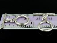 KR-003 Thai karen hill tribe handmade silver 2 daisy print toggle