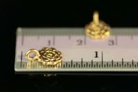 KG-174 thai karen hill tribe handmade silver 6 Tracery flower disc charm