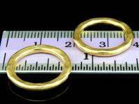 KG-274 24K gold vermeil 3 thai karen hill tribes handmade silver medium hammered hoop