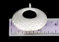 1KH-001 thai karen hill tribe silver 1 hammered puffed crescent charm