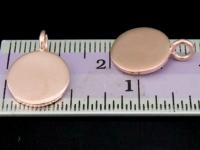 KZ-137 24K rose gold vermeil thai karen hill tribe handmade silver 3 smooth disc charm 