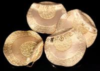 KZ-229 Thai karen hill tribe handmade silver 2 rose gold vermeil tribesman style bead