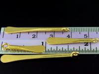 KG-118 24K gold vermeil Karen hill tribe handmade silver 2 lopaddle shape charm 