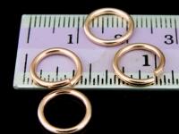 KZ-043 24K rose gold vermeil thai karen hill tribe handmade silver 10 plain opened jump ring 