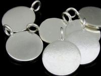3KH-012 Thai karen hill tribe handmade silver 3 plain disc charm